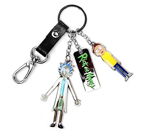 Close Up Llavero/Clip de Bolso de 3 Piezas Rick and Morty