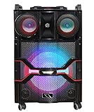 Sistema acústico profesional portátil inalámbrico "XtremeBass" con ruedas, Ideal para fiestas, clases de baile, eventos, karaoke