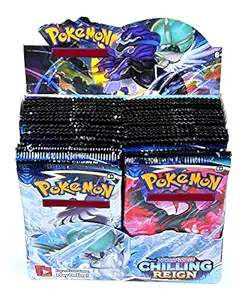 Poke-Mon Playing Card Sword & Shield Chilling Reign Booster Packs Display Box for Kids,Adults(36 Booster Packs)