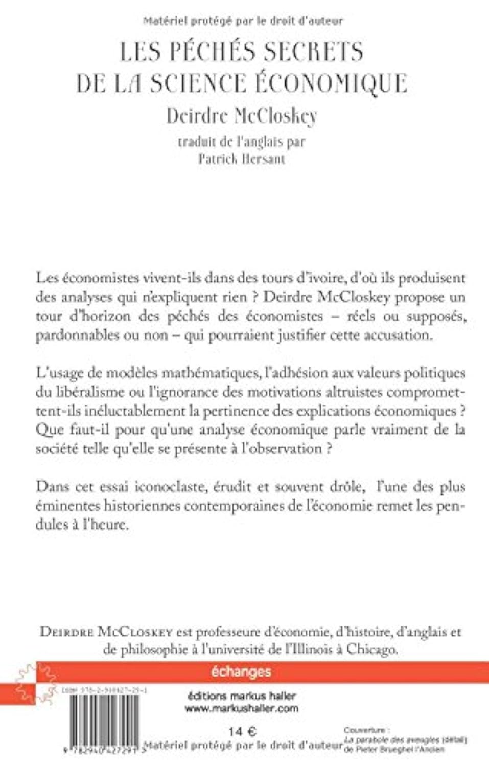 Les Péchés Secrets De La Science économique - 