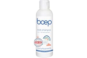 boep Shampoo per bambini | shampoo delicato 2 in 1 e gel doccia per bambini piccoli e grandi | cosmetici naturali certificati (150 ml)
