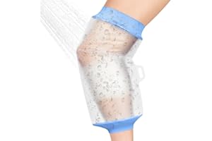 AOOWU Duschschutz Fuß Wasserdichter Rutschfest Für Erwachsene, Wiederverwendbar Bein Duschschutz, Fußabdeckung für Dusche ür Gebrochener Zeh, Knöchel, Fuß Gips Unterschenkel Gipsbinden