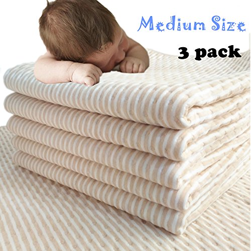 Preisvergleich Produktbild Molton Matratzenauflage Baby MICROFIRE Wasserdichte Betteinlage Inkontinenzunterlage Waschbar, ca. 70*50cm, M 3er PACK