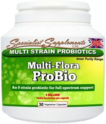 Multi-Flora ProBio - 4 Billion Friendly Bacteria Tablets (30 capsules per tub) - Probiotics Supplement