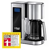 kaffeemaschine russell hobbs test Lieferumfang: Russel Hobbs Glas-Kaffeemaschine mit Bedienungsanleitung / Brausekopf-Technologie und digitalem Timer / Hochwertige Glas- und Edelstahl-Optik / 1,25 L / 1.600 Watt