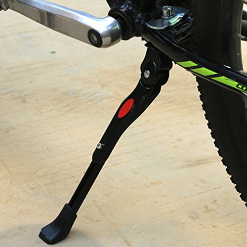 tinxi® Fahrradständer Fahrrad Ständer MTB Seitenständer Hinterbau Mittelbau verstellbar 16″ 20″ 24″ 26″ Schwarz - 4