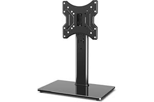 RFIVER Soporte Pie TV de Mesa Peanas para TV de 23 a 43 Pulgadas con Giratorio y Altura Ajustable | MAX vesa 200 x 200 mm 30KG