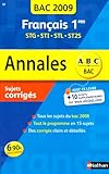 Image de ANNAL 09 ABC SUJ COR FRANC 1ER