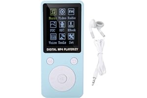 EBOXER MP4 Music Player Portable MP3 / MP4 Player Support Music, Radio, Recording, Video, E-book, Built-in Stopwatch Support Up to 32G Memory Card with Headphone Long Standby Time (Blue)