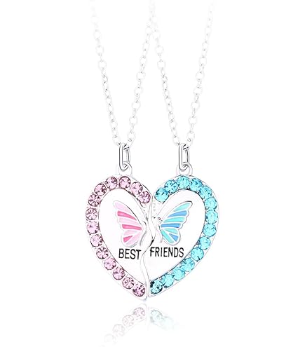 Cosysparks Collane bff per 2, collana amicizia per 2 collane migliori amiche per 2 collana best friends collana dell'amicizia regalo migliore amica Set for Women Graduation Birthday Christmas Gifts