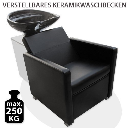 Hairdressing Backwash Chair MST-312 Black Shampoo Station Backwash Unit Washpoint Barber Wash Chair Ceramic Sink Black