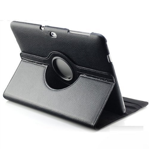Saxonia funda protectora para Samsung Galaxy Tab 10.1N Funda Cubierta Caso plegable (360°) Negro