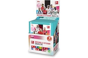 ‎TOPPS Topps Bundesliga Stickers 24/25 - Displaybox - 50 Päckchen pro Display Box (350 Sticker)!