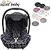 Produktbild Sweet Baby ** 100% Jersey Fit ** KomplettSet Schonbezug/Hoody Verdeck/Gurtpolster für Babyschale Maxi-Cosi Cabrio, Pebble und andere (3er Komplettset, Black Cat)