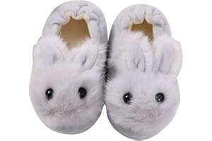 Aggroot Peluche Pantofole per Bambine e Ragazze Antiscivolo Pantofole Invernali Autunno da Interno Casa Cotone Scarpe Animale Antiscivolo Ultra-Leggero