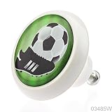 Designer Keramik Möbelknopf Möbelknauf Möbelgriff 03485W Weiß Fussball - Kinder, Kinderzimmer - Swami Designer Factory