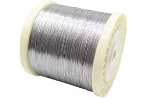 GOONSDS Alambre de Acero Inoxidable 304 para Esculpir el Alambre para la Industria y el Laboratorio,Hard Wire Length 100m,0.2mm