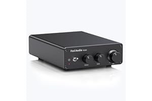 Fosi Audio TB10D 600 Watts TPA3255 Mini amplificateur HiFi Stéréo Classe D Ampli Récepteur audio 2 canaux intégré pour haut-parleurs passifs avec contrôle des aigus et des basses