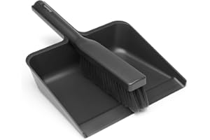 Brabantia SinkSide Dustpan and Brush Set, with Comb - Dark Grey