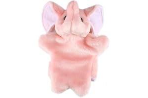 Larcele Jolie marionnette en peluche douce (SO-31 Éléphant rose)