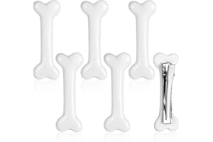 AIYORSE 6Pcs Bone Hair Clip, Skull Skeleton HairPins, White Bones Hairpins for Women Girls, Side Hair Clip, Cosplay Costume Decorative Hair Pins Accessories, Dog Bone Alligator Clips