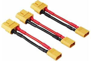 OliYin 3pcs Mâle XT-30 à Femelle XT-60 Adaptateur Connecteur Câble XT30 XT60 FPV 16awg 1.96inch (Pack de 3)
