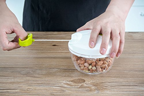 keynis® Gemüse und Obst Zwiebel Zerkleinerer Manuell Hacken Schneiden Mischen mit 3 Klingen - 8