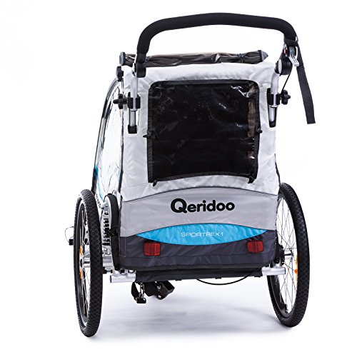 Qeridoo Sportrex 1 Deluxe (inkl. Sitzpolster) Kinder-Fahrradanhänger für 1 Kind (mit einstellbarer Federung) - 3