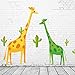 Produktbild qweasdzx Abnehmbare Schlafzimmer Wohnzimmer Kinder Kindergarten Cartoon Giraffe wandaufkleber 50 cm * 70 cm
