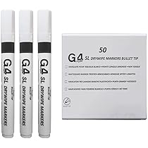 Eziglide 4-Pack Chisel Tip Whiteboard Markers Set – Erasable Dry Wipe Pens For Writing, Whiteboard, Flip Charts, Schools, Teachers - 4 Assorted Colours (Black, Red, Blue & Green - View #8