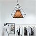 Produktbild Retro Chandelier Moderne schwarze Vogelkäfig Pendelleuchten Eisen minimalistischen Retro Licht Loft Pyramide Lampe Metall Käfig mit LED Lampe , 1