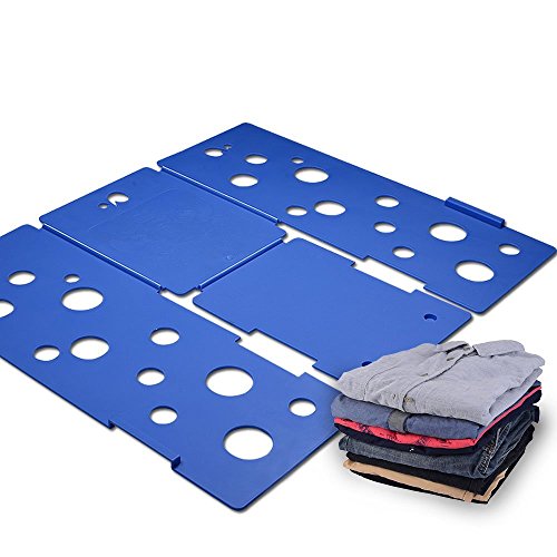 Kingwell Kleidung / T-Shirt-Ordner blau Kunststoff 3mm Stärke Hemd Faltplatte So schnell und einfach Wäsche Ordner Flip-fach Rack (Lang)