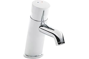 ENKI, Vision, BT4303 Mono Non Concussive Basin Mixer Tap Modern, Commercial Use, Adjustable Shut Off Time, Chrome