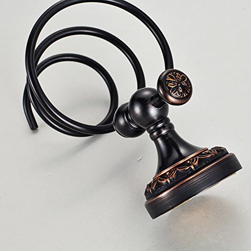 Weare Home Antik Vintage Retro Schwarz Öl rubbed Bronze finished Messing Haartrocknerhalter Wandmontage Bohren für Badezimmer Dusche Küche - 2