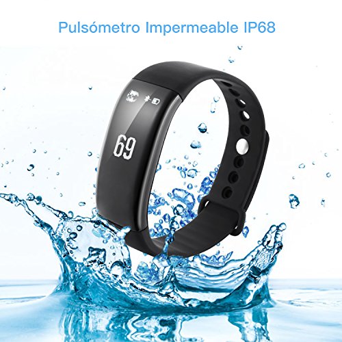 Herzfrequenz Fitness armband BAIHE Bluetooth 4.0 Smart Armband Schrittzähler Herzfrequenz-Monitor Fitness Tracker Puls Schlaftracker Pedometer Schlafanalyse Aktivitätstracker Kalorienzähler SMS Anrufe für Android und iOS Smart Phones - 3