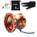 Produktbild YOYO MAGIC YOYO N12 Shark Honor Professional Nicht reagierende YoYo Ball mit Tasche + 5 Strings + Handschuh für Geschenk Spielzeug, Metall (Rot mit goldenen)
