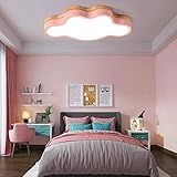 Mode Kreative Wolke LED Deckenleuchte Ultradünne Kinder Schlafzimmer Prinzessin Raumdekoration Schlafzimmer Studie Kronleuchter Für 10-15 Quadratmeter Schön (Color : Pink)