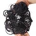 FESHFEN Ribbon Ponytail Hair Extensions Wavy Curly Messy Hair Bun Extensions Scrunchy Scrunchie Hair Bun Updo Hairpiece Donut Hair Chignons Hair Piece Wig Medium Blonde & Bleach Blond Mixed Hairpiece