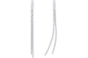 QUKE Boho Chandelier Tassel Earrings CZ Crystal Bohemian Gold Long Drop Dangle Chain Earrings For Women Girls