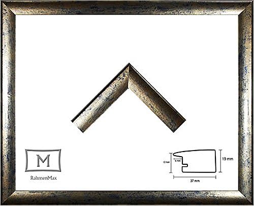 Picture / Poster / Photo Frame "Toskana" 19,7 x 24 Inch ( 50 x 61 cm ) with grand colour choice. Currently: Blue/Gold mottled. Colour Category: Metal