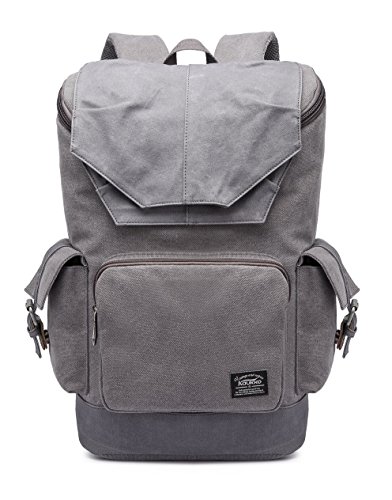 KAUKKO Damen Herren Segeltuch Rucksack Laptop Rucksäcke für Reisen Wandern