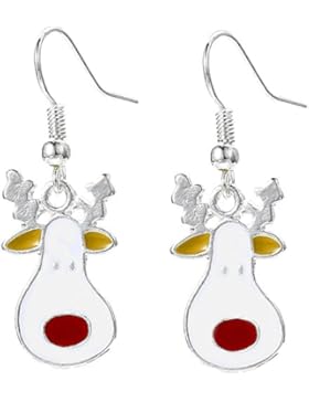 Rudolph Red Nosed Rentier Drop Baumelnden Ohrringe mit Geschenk Tüte Damen Mädchen Weihnachten Schmuck