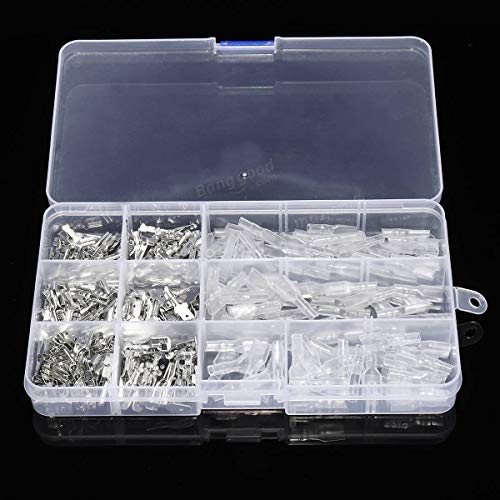 ARCELI 270Pcs Male Female Spade Wire Connecteurs Rapides à sertir Cosses de raccordement 2.8mm 4.8mm 6.3mm - Accessoires électriques