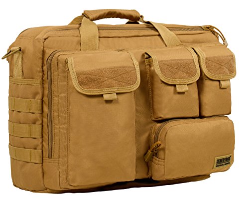Seibertron Pro- Multifunktions Herren militärische taktische tactical Außen Schulter Messenger Bag Handtaschen-Aktenkoffer Notebook pack bis(14,1Zoll / 34cm) mit Tablet Laptop Tasche - 3