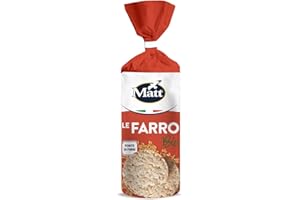 Matt, Le Farro Bio, Gallette con Farro e Riso Integrale, Fonti di Fibre, Senza Lievito, Senza Sale Aggiunto, Snack Stuzzicante e Alternativo, Vegan, Confezione da 120 g