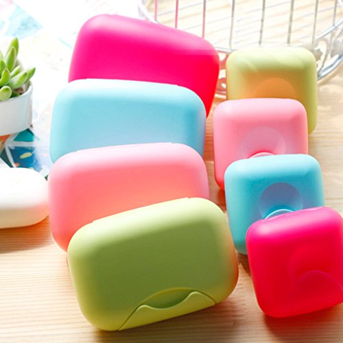 Voyage Savon Porte-boîte Contenant Douche Salle de bain Bleu