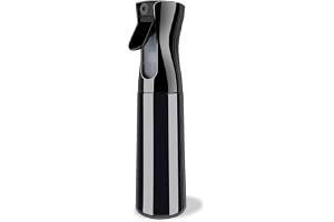 Ballotte Fine Mist Spray Bottle, 300ml Continuous Spray, Multi-Purpose Cleaning & Styling (Black)