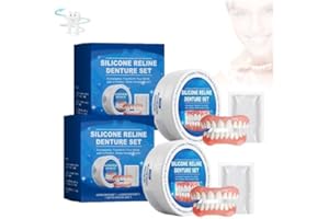 ADFUGE Bikenda Kit de Rebasage en Silicone pour Prothèses,Kit De Prothèses Dentaires Furzero En Silicone Bikenda,Kit De Regarnissage De Prothèses Dentaires En Silicone,Kit De Réparation De Dents (2set)