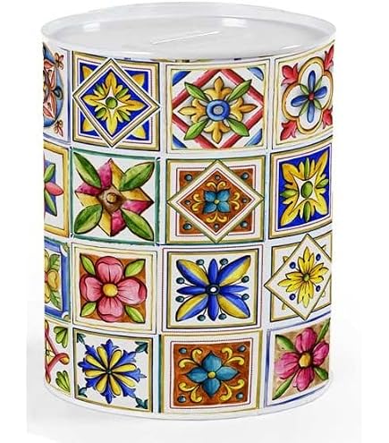 Salvadanaio In Latta Non Apribile Con I Monumenti Di Parigi – Torre Eiffel, Notre Dame, Arco Di Trionfo – 13x8 Cm, Regalo Originale Per Compleanni Ed Eventi Speciali