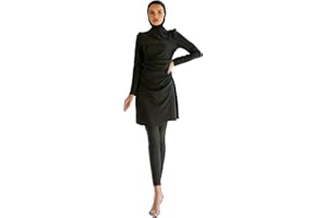 Greatfool Burkini Damen Muslim - muslimische Badeanzug Damen 3-teilig mit bescheidener und vollständiger Bedeckung - Burkini Damen - borkini mit Hijab